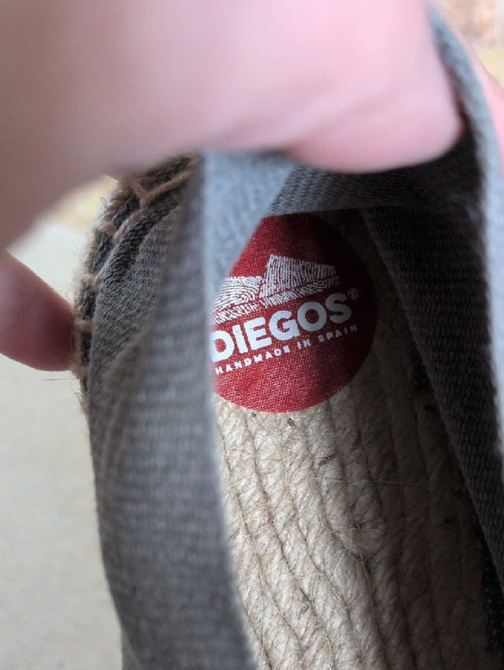 DIEGOS I NWT Handcrafted Washed Graphite Gray Canvas Slip-On Espadrilles, 44 - Picture 13 of 16